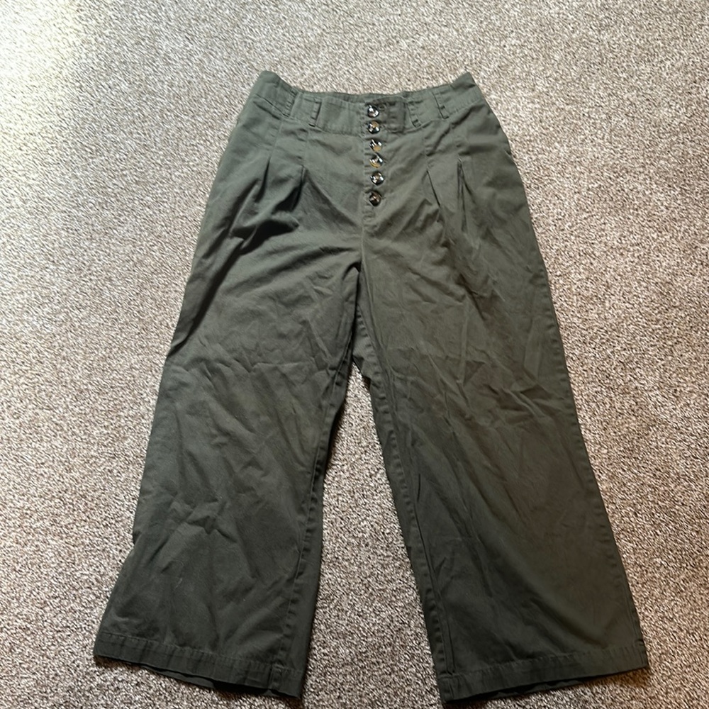Who What Wear wide leg cropped trousers